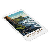 Reynisfjara Beach Island Reisen Vintag Magnet (Rechte Seite)