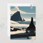Reynisfjara Beach Postkarte (Vorne/Hinten)