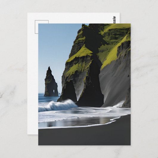 Reynisfjara Black Sand Beach Postkarte (Vorne/Hinten)