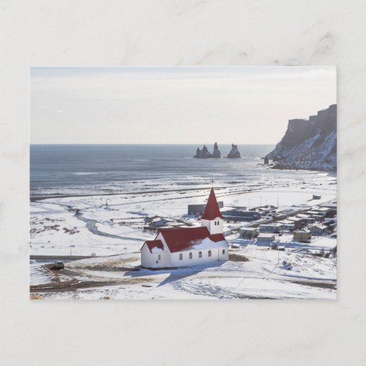 REYNISKIRKJA - VÍK Í MÝRDAL, ISLAND POSTKARTE (Vorderseite)