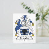Reynolds Familienwappen Postkarte (Stehend Vorderseite)
