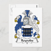 Reynolds Familienwappen Postkarte (Vorne/Hinten)