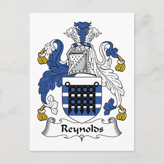 Reynolds Familienwappen Postkarte (Vorderseite)