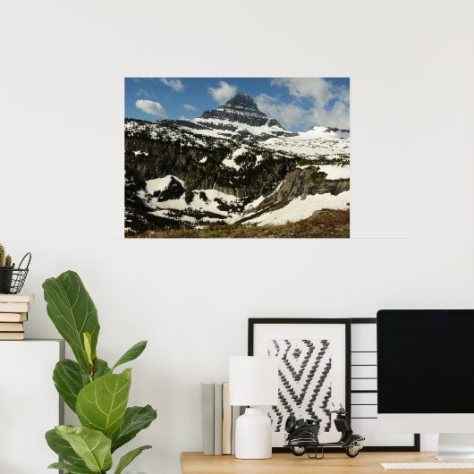 Reynolds Mountain vom Logan Pass beim Glacier Park Poster (Heimbüro)