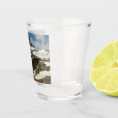 Reynolds Mountain vom Logan Pass im Glacier Park Schnapsglas (Rechts)