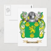 Reynolds-Wappen (Familienwappen) Postkarte (Vorne/Hinten)