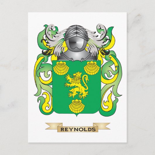Reynolds-Wappen (Familienwappen) Postkarte (Vorderseite)