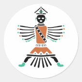 Rez-Messingkrieger Runder Aufkleber (Vorderseite)