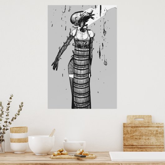 Reze Bomb Devil Chainsaw Man Manga Poster (Küche)