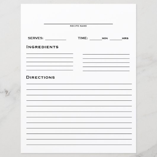 Rezept (Vorderseite)