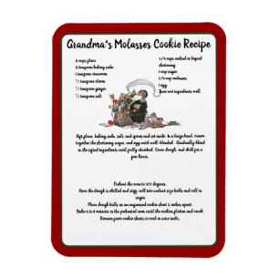 Rezept Andenken Rot Weihnachten Vintage Santa Magnet
