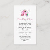 Rezept Anfrage Liebe ist Brewing Brautparty Tee Begleitkarte (Vorderseite)