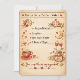 Rezept aus Omas Zeiten für eine perfekte Valentins Feiertagskarte