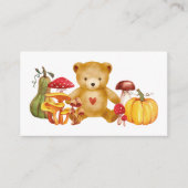 Rezept Austausch Autumn Teddy Bear Baby Dusche Begleitkarte (Vorderseite)