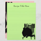 Rezept-Binder-Blätter 8.5x11 anpassbar auf beiden (Vorne/Hinten)