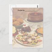 Rezept-Blankekarte für Backwaren Postkarte (Vorne/Hinten)