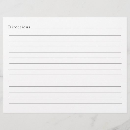 Rezept Blatt modern Einfach elegant (Rückseite)