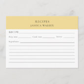 Rezept Blatt modern Einfach elegant Begleitkarte (Vorderseite)