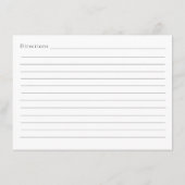 Rezept Blatt modern Einfach elegant Begleitkarte (Rückseite)