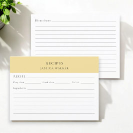 Rezept Blatt modern Einfach elegant Begleitkarte