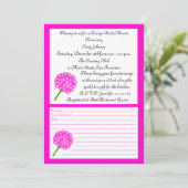 Rezept Bridal Dusche Einladung - Rosa Rezept Karte (Stehend Vorderseite)