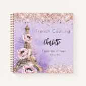Rezept Buch Französisch kochen violett Rose Paris (Vorderseite)