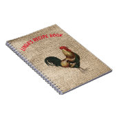 Rezept-Buch mit Hahn und personalisiertes Notizblock (Rechte Seite)