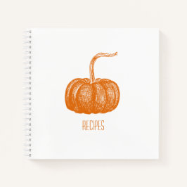 Rezept Buch mit Pumpkin Cover