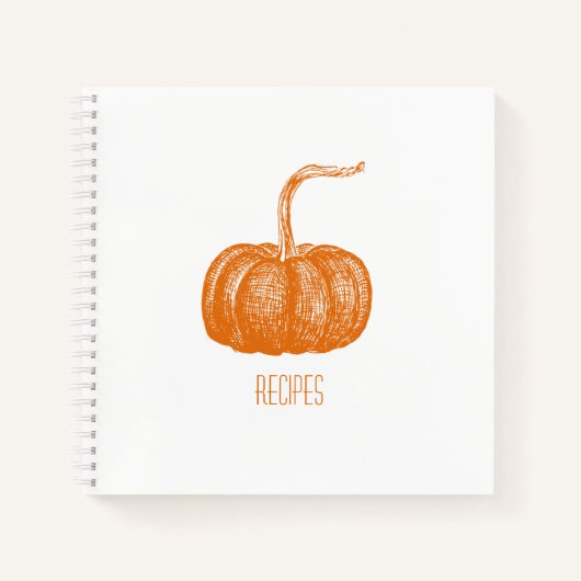 Rezept Buch mit Pumpkin Cover (Vorderseite)