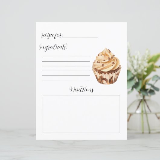 Rezept Buchseite für Cupcakes (Stehend Vorderseite)