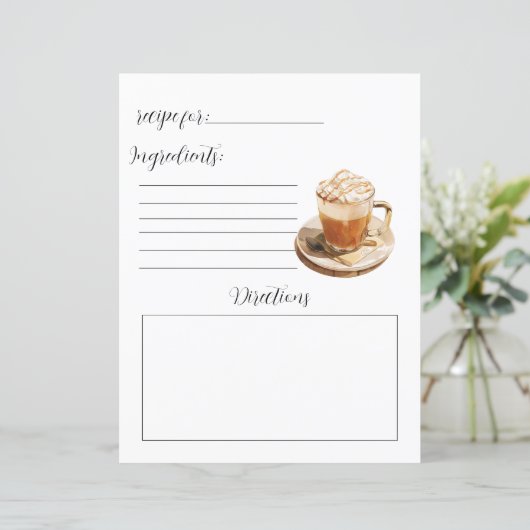 Rezept Buchseite für Kaffee Rezept (Stehend Vorderseite)