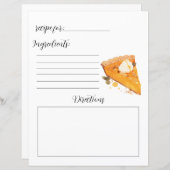 Rezept Buchseite für Pumpkin Pie (Vorne/Hinten)