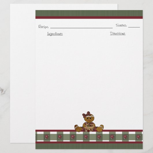 Rezept Buchstationery (Vorne/Hinten)