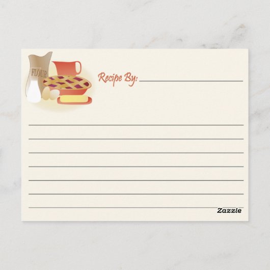 Rezept Card - Backen Postkarte (Rückseite)