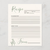 Rezept Card Boho Blumenbudget Flyer (Vorne)