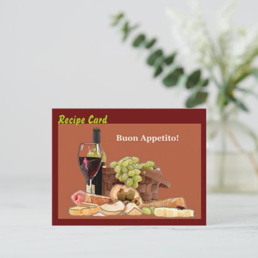 Rezept Card Geschenk Set - Bonus Appetit Postkarte (Stehend Vorderseite)