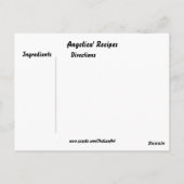 Rezept Card Geschenk Set - Bonus Appetit Postkarte (Rückseite)