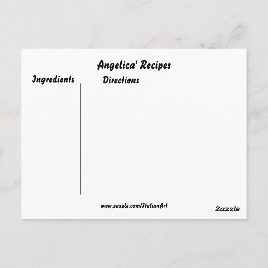 Rezept Card Geschenk Set - Bonus Appetit Postkarte (Rückseite)