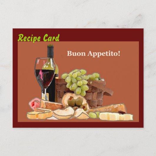 Rezept Card Geschenk Set - Bonus Appetit Postkarte (Vorderseite)