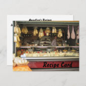 Rezept Card Geschenk Set - Italienischer Käse Postkarte (Vorne/Hinten)