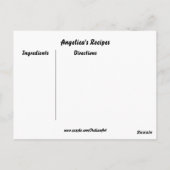 Rezept Card Geschenk Set - Italienischer Käse Postkarte (Rückseite)