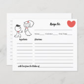 Rezept Card Hochzeitliches Brautparty (Vorne/Hinten)