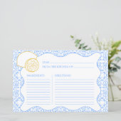 Rezept Card Italienisches Zitrus Lemon Brautparty (Stehend Vorderseite)