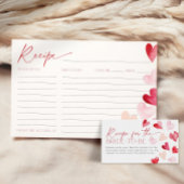 Rezept Card Rosa Herzklopfen Brautparty Einladung