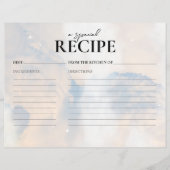 Rezept Card Sie ist auf Cloud 9 Brautparty Game Flyer (Vorne)