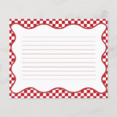 Rezept Card "That's Amore" Rotes Italien Brautpart (Rückseite)