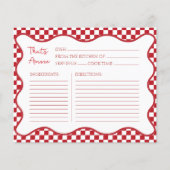 Rezept Card "That's Amore" Rotes Italien Brautpart (Vorderseite)