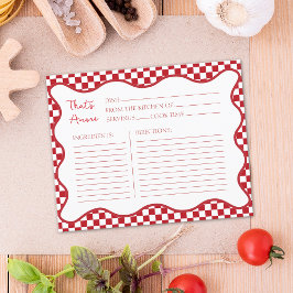 Rezept Card "That's Amore" Rotes Italien Brautpart