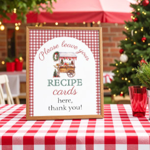 Rezept Card Weihnachtsmarkt Brautparty-Zeichen Poster