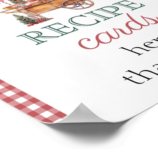 Rezept Card Weihnachtsmarkt Brautparty-Zeichen Poster (Ecke)